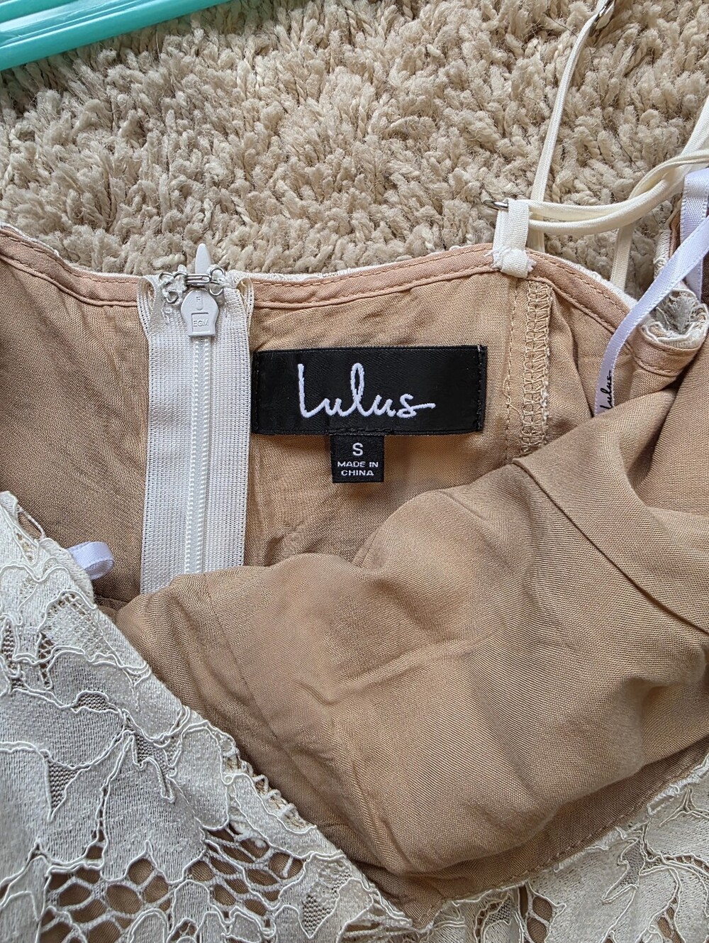 Lulu's Ivory Lace Midi Slip Dress - Picture 3 of 3
